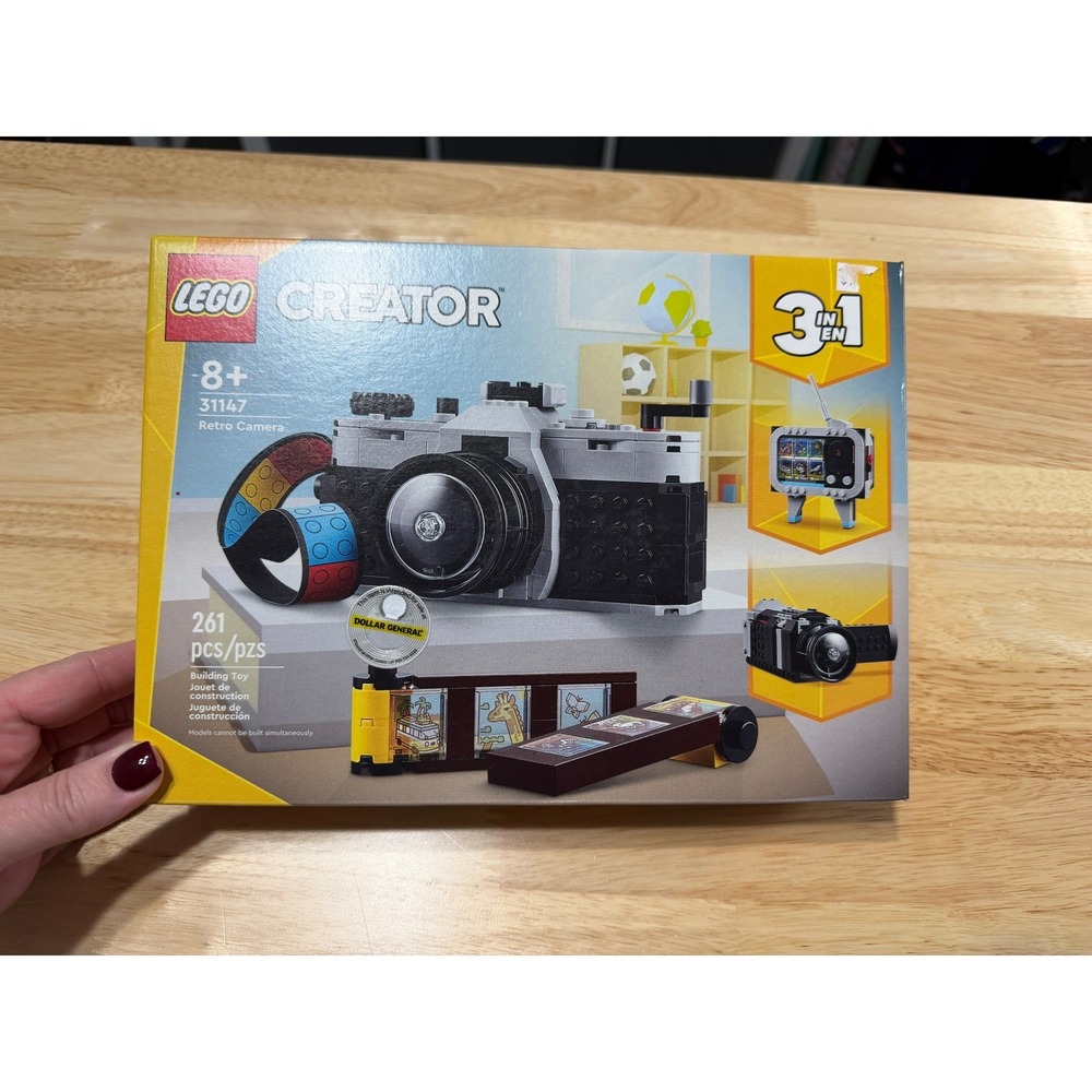 LEGO Creator 31147 Retro Camera 3-in-1 Vintage Video TV Building Set 261 Pcs